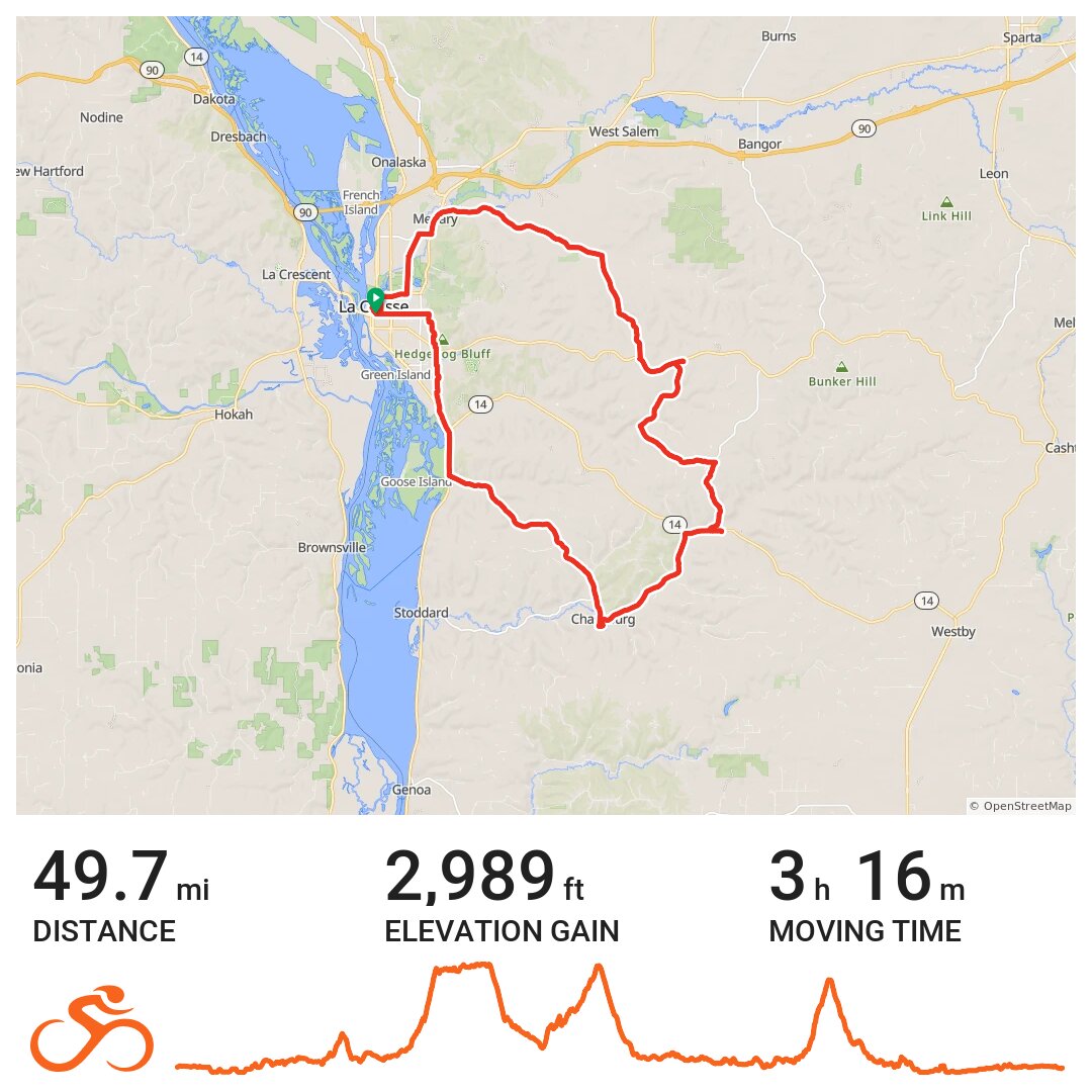 Coon Valley Express A bike ride in La Crosse, WI