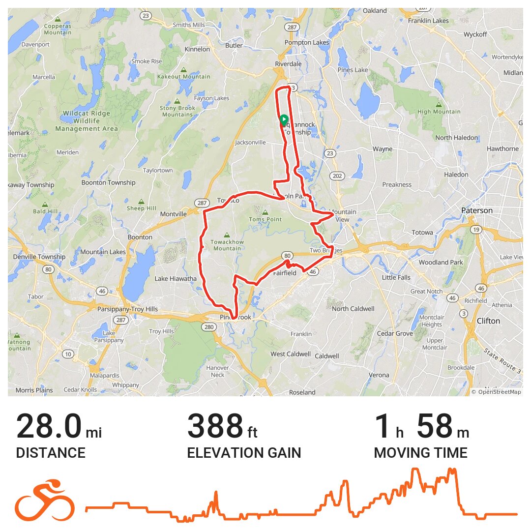 Recovery Club RIde on Peugeot A bike ride in Pequannock, NJ