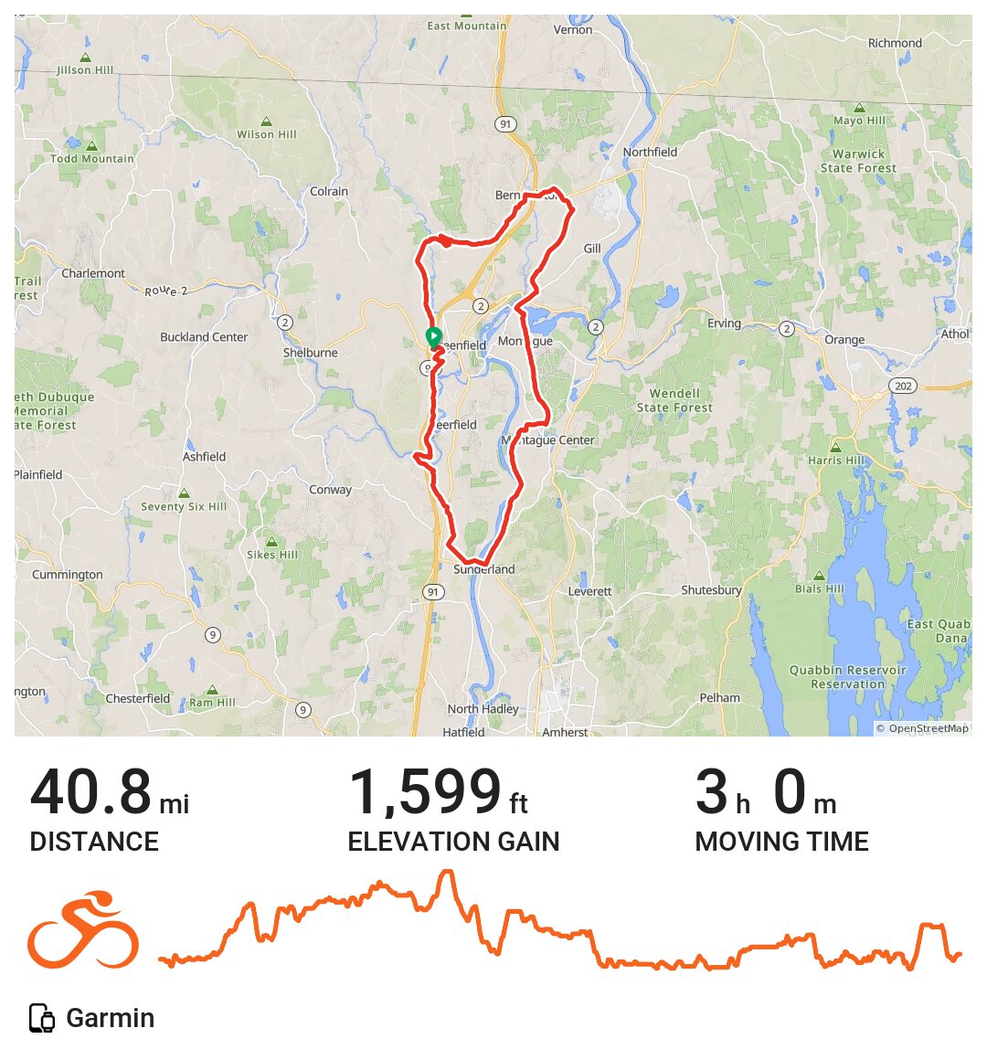 05/15/19 A bike ride in Greenfield, MA