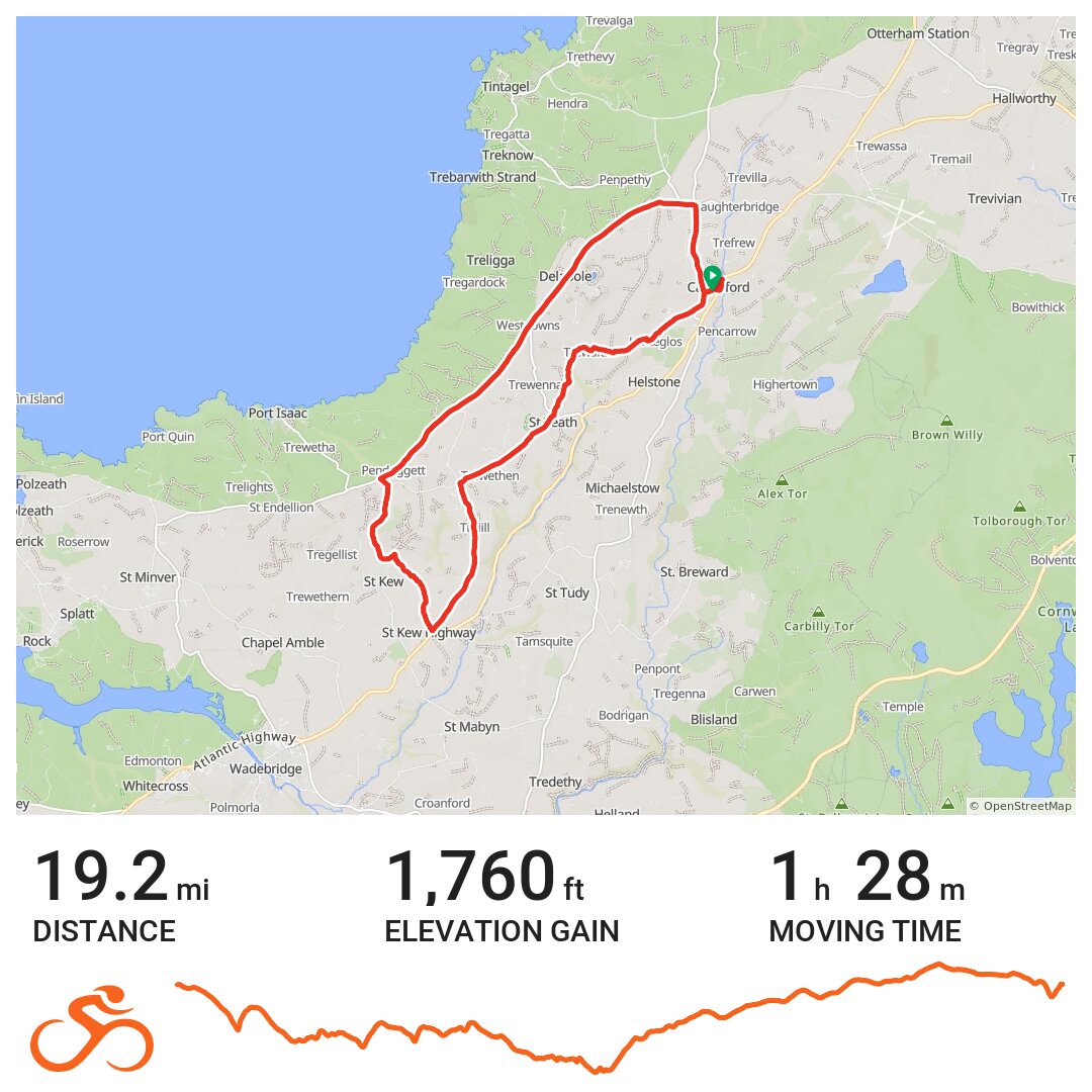 06/24/19 A bike ride in Camelford, England