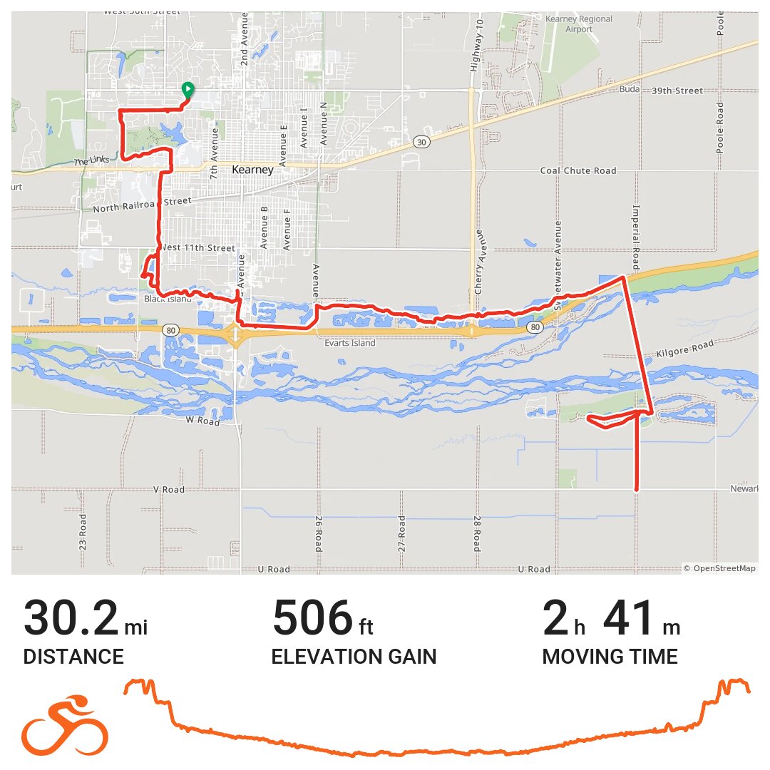 06/25/19 A bike ride in Kearney, NE
