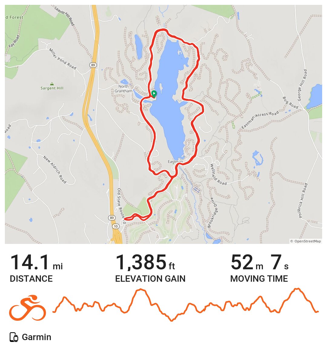 06/27/19 A bike ride in Grantham, NH