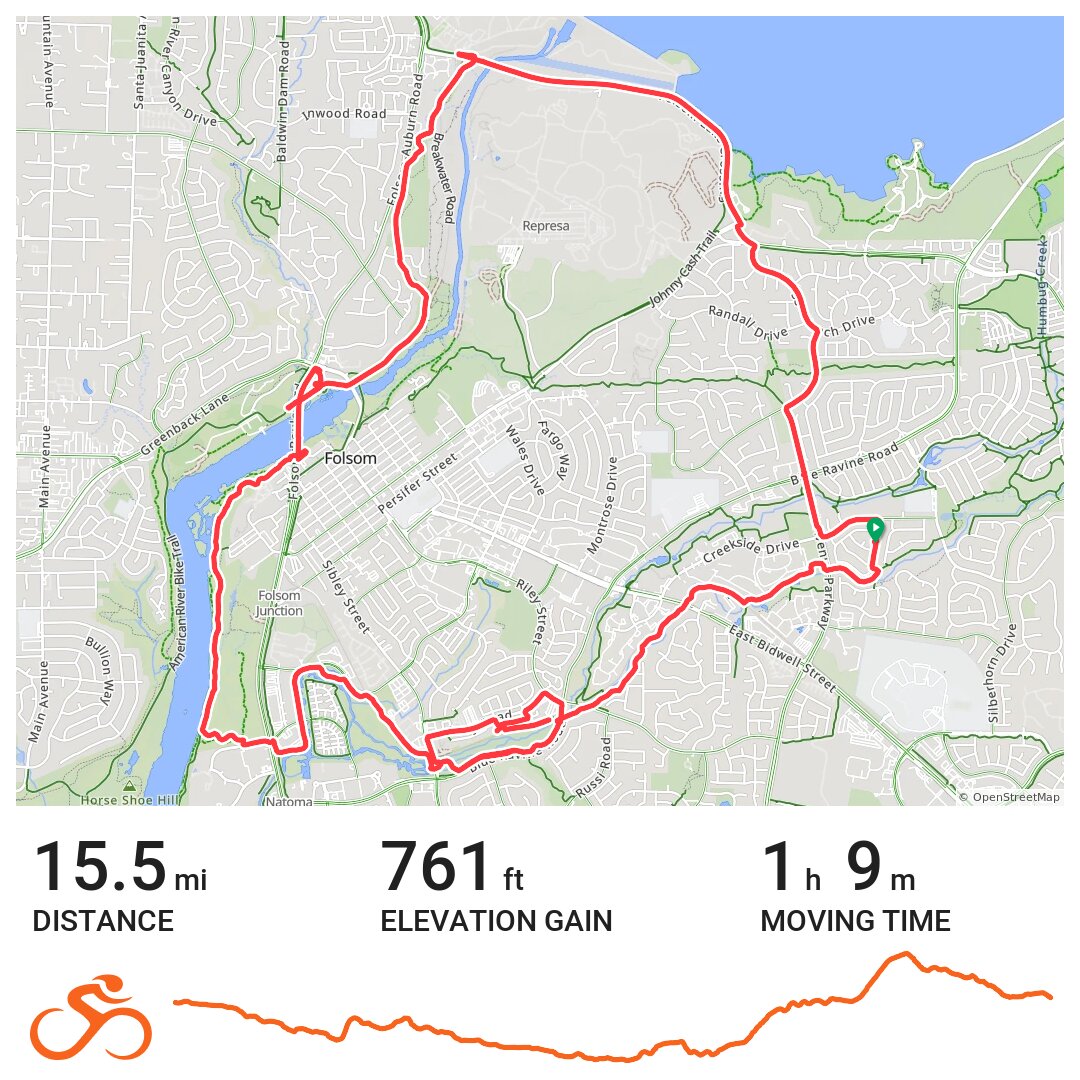 Around Folsom · Ride with GPS