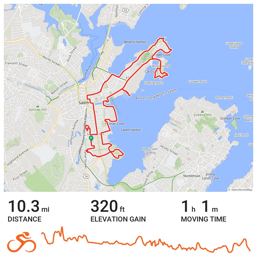 Salem Loop A bike ride in Salem, MA