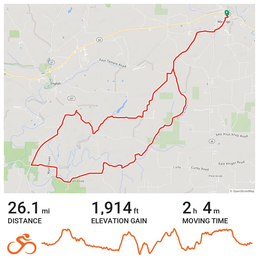 Short Marengo Gravel Ride · Ride with GPS