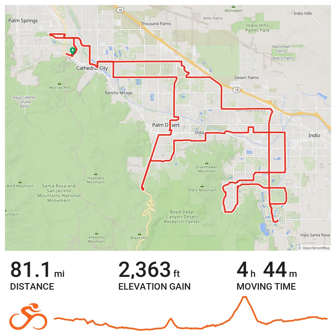 Palm Springs / La Quinta A bike ride in Palm Springs, CA