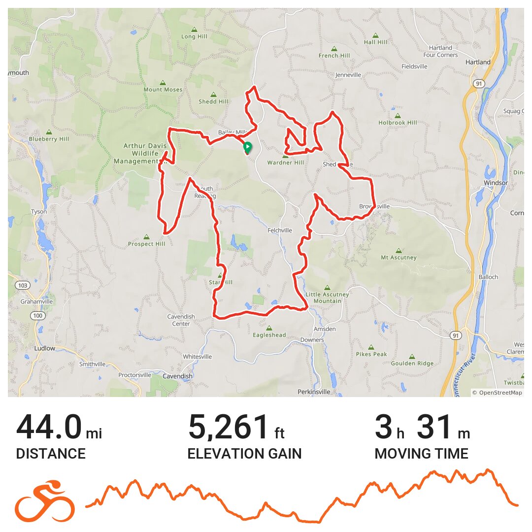 Amazing Vermont Overland ride! A bike ride in Reading, VT