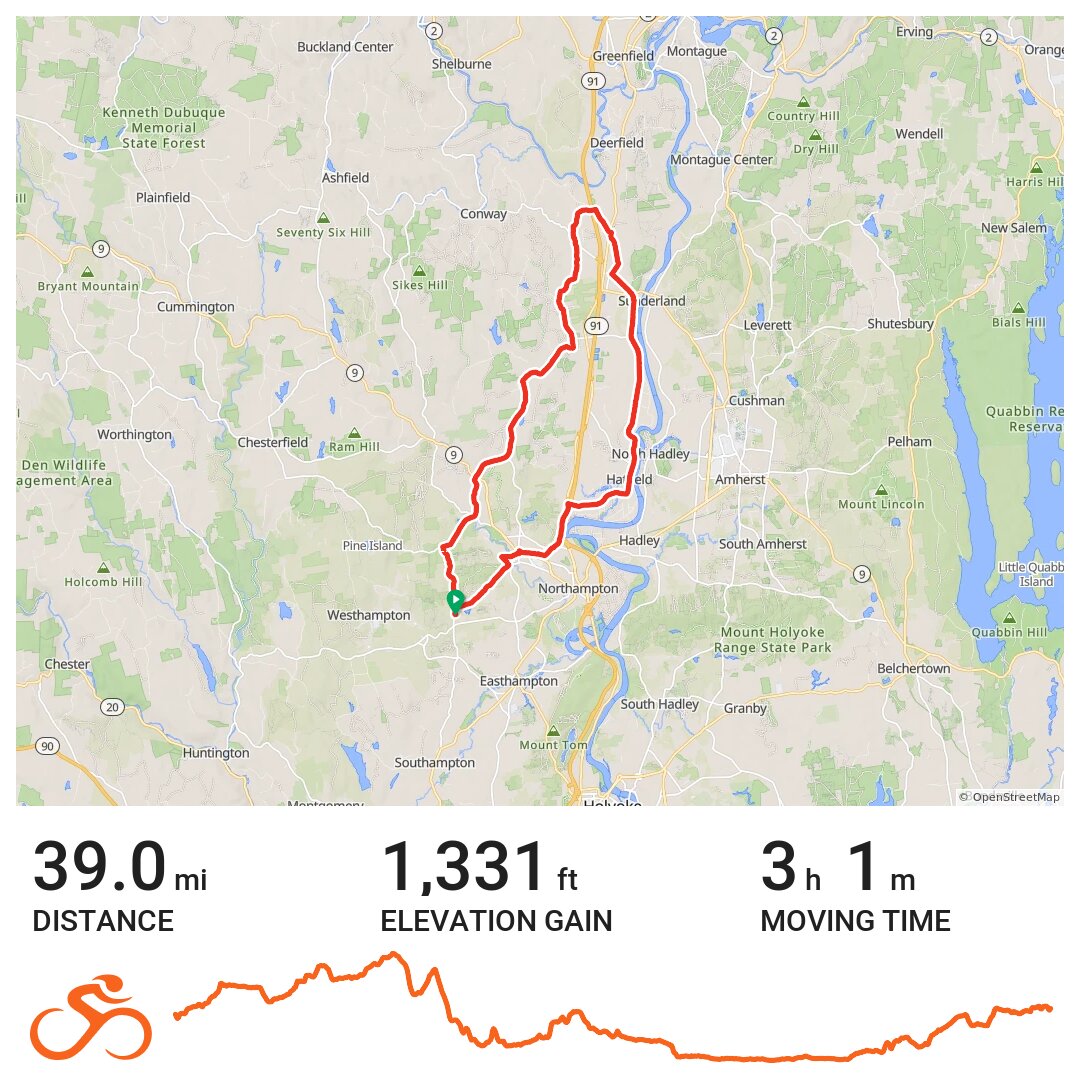 What A bike ride in Northampton, MA