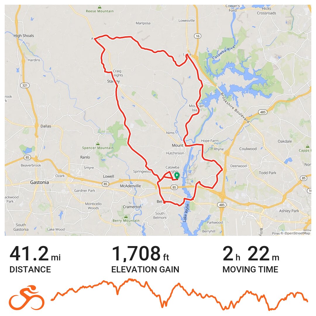 09/29/19 A bike ride in Mount Holly, NC