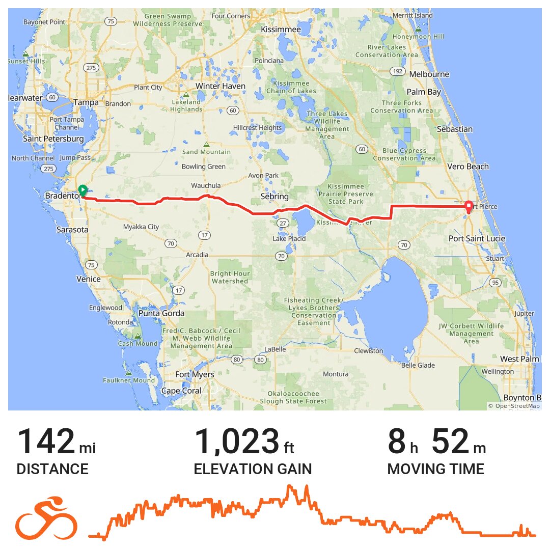 Cracker Trail A bike ride in Bradenton, FL