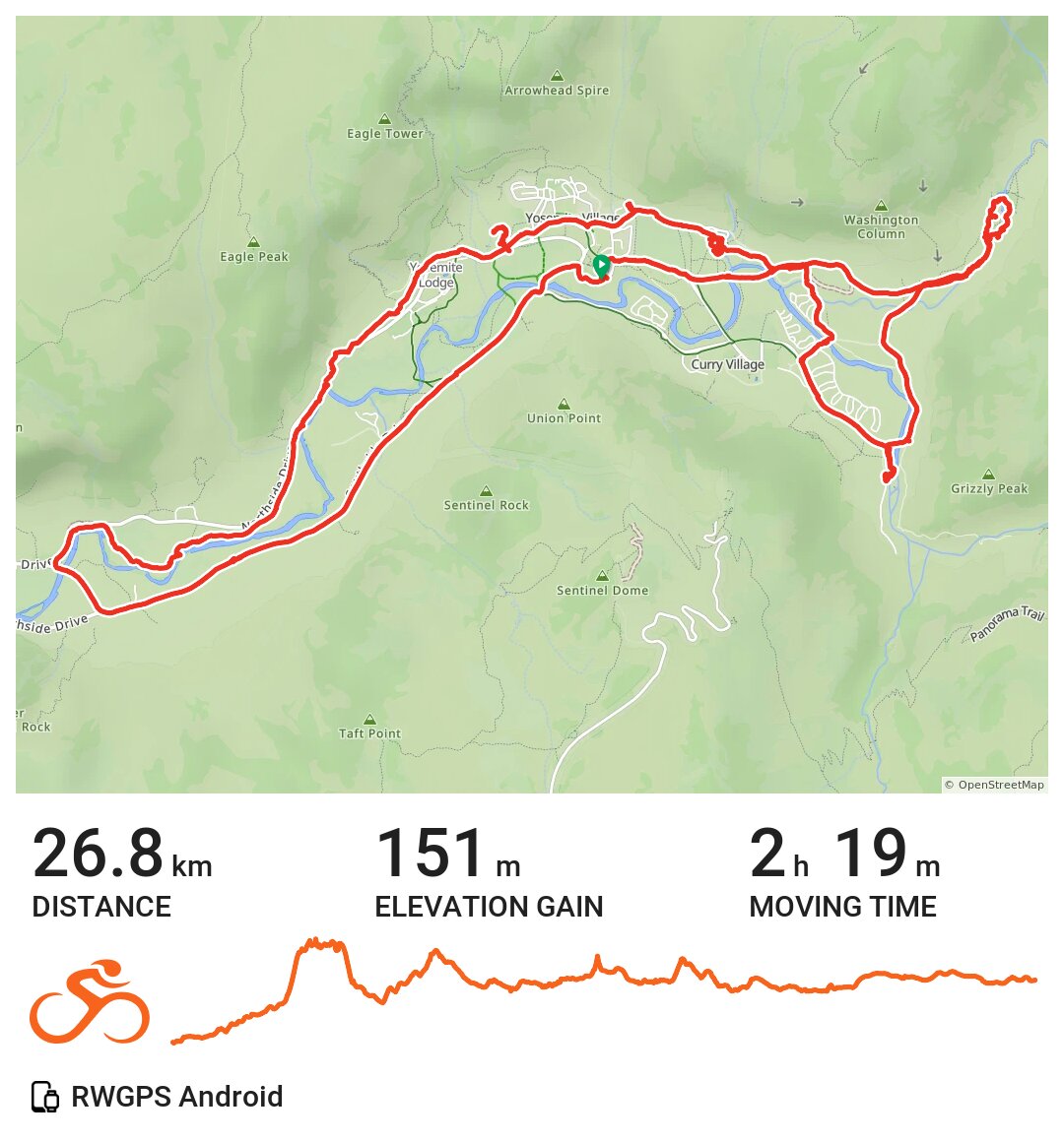 Yosemite Bike Trail Map Yosemite Valley Loop A bike ride in Yosemite Valley, CA