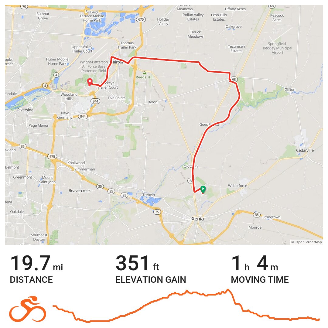 31/03/2015 Xenia, OH A bike ride in Xenia, OH