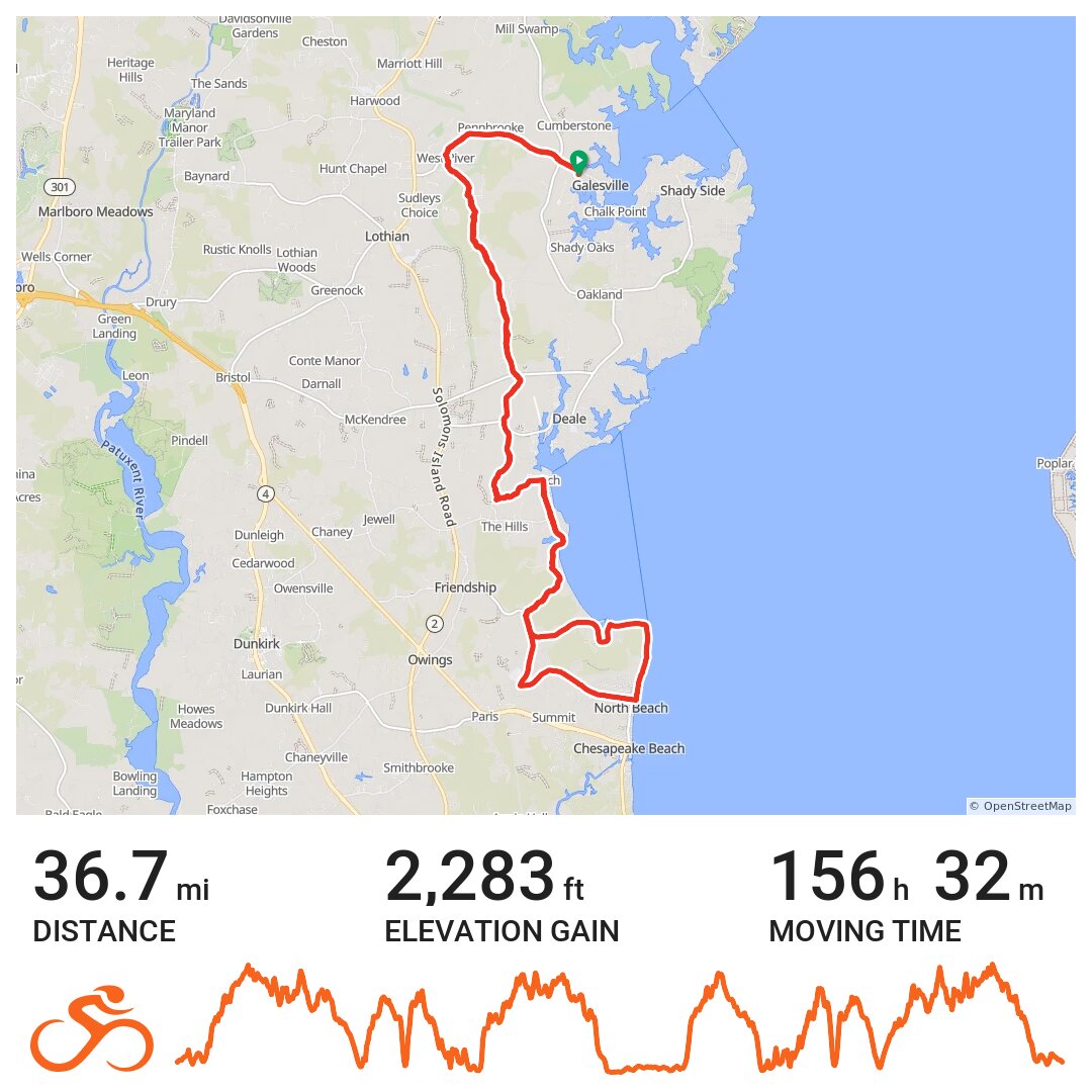 Galesville North Beach Loop · Ride with GPS