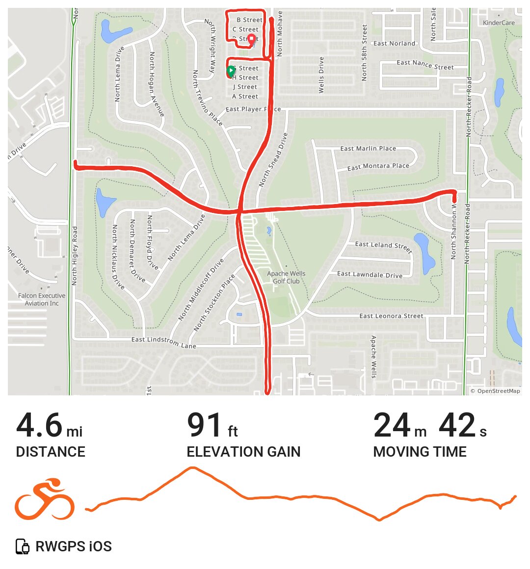 Apache Wells Arizona Map Apache wells route A bike ride in Mesa, AZ