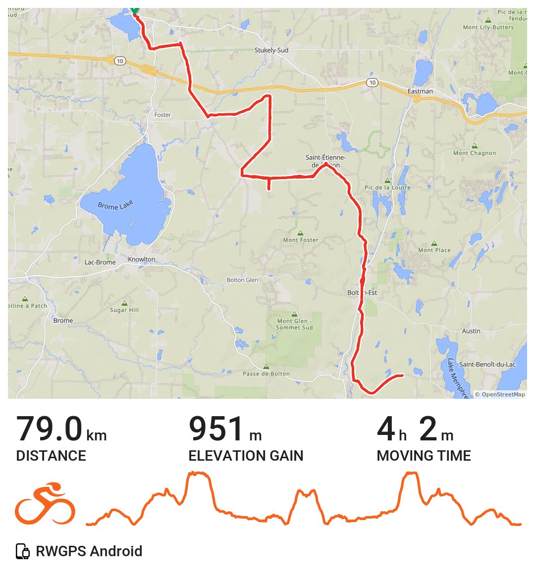 gravel waterloo a bolton A bike ride in Waterloo, Québec