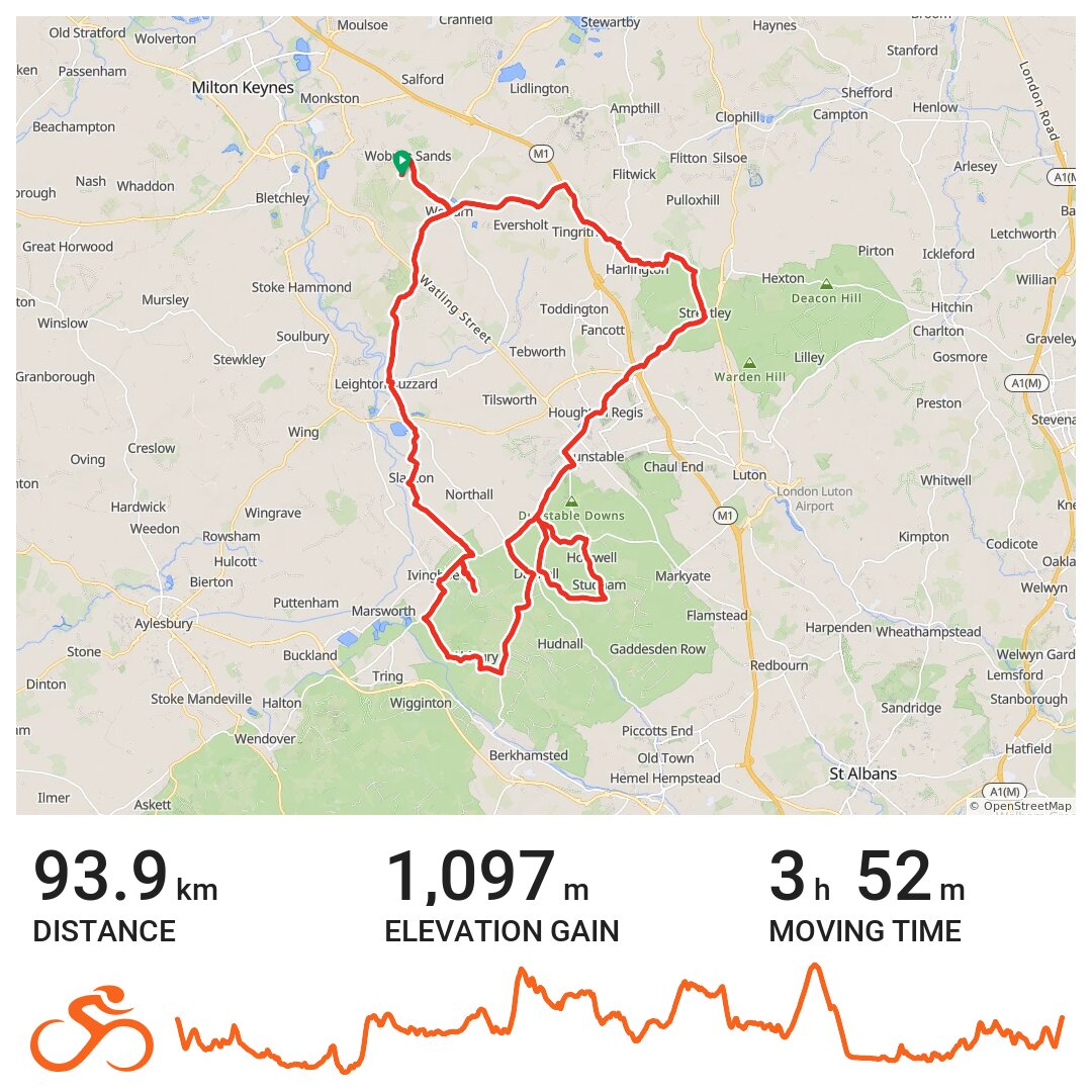 09/05/20 A bike ride in Aspley Heath, England