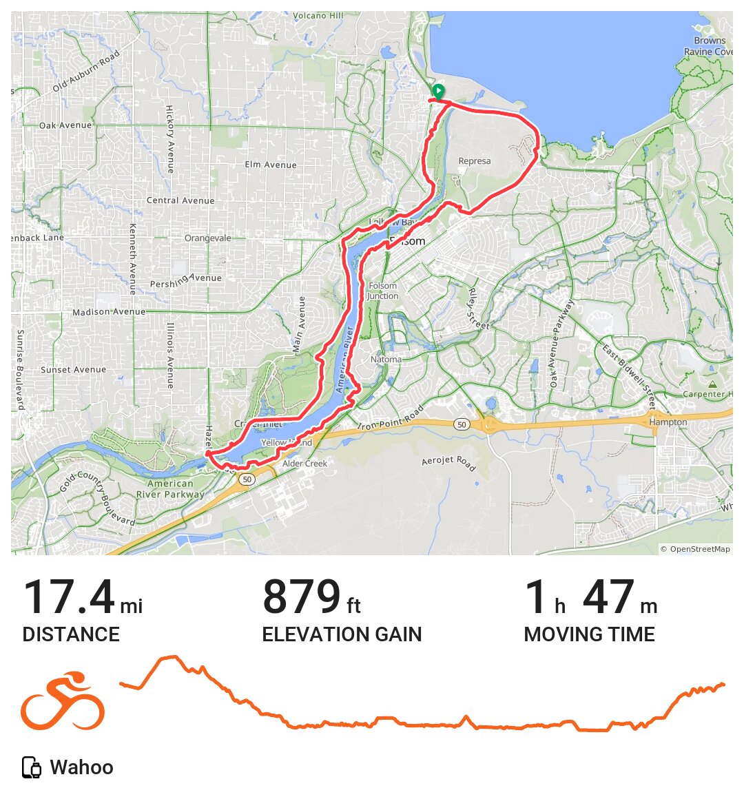 07/04/20 A bike ride in Folsom, CA