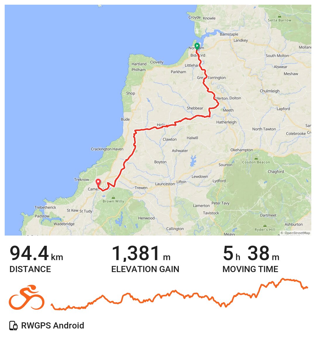 Cornwall day 6 · Ride with GPS