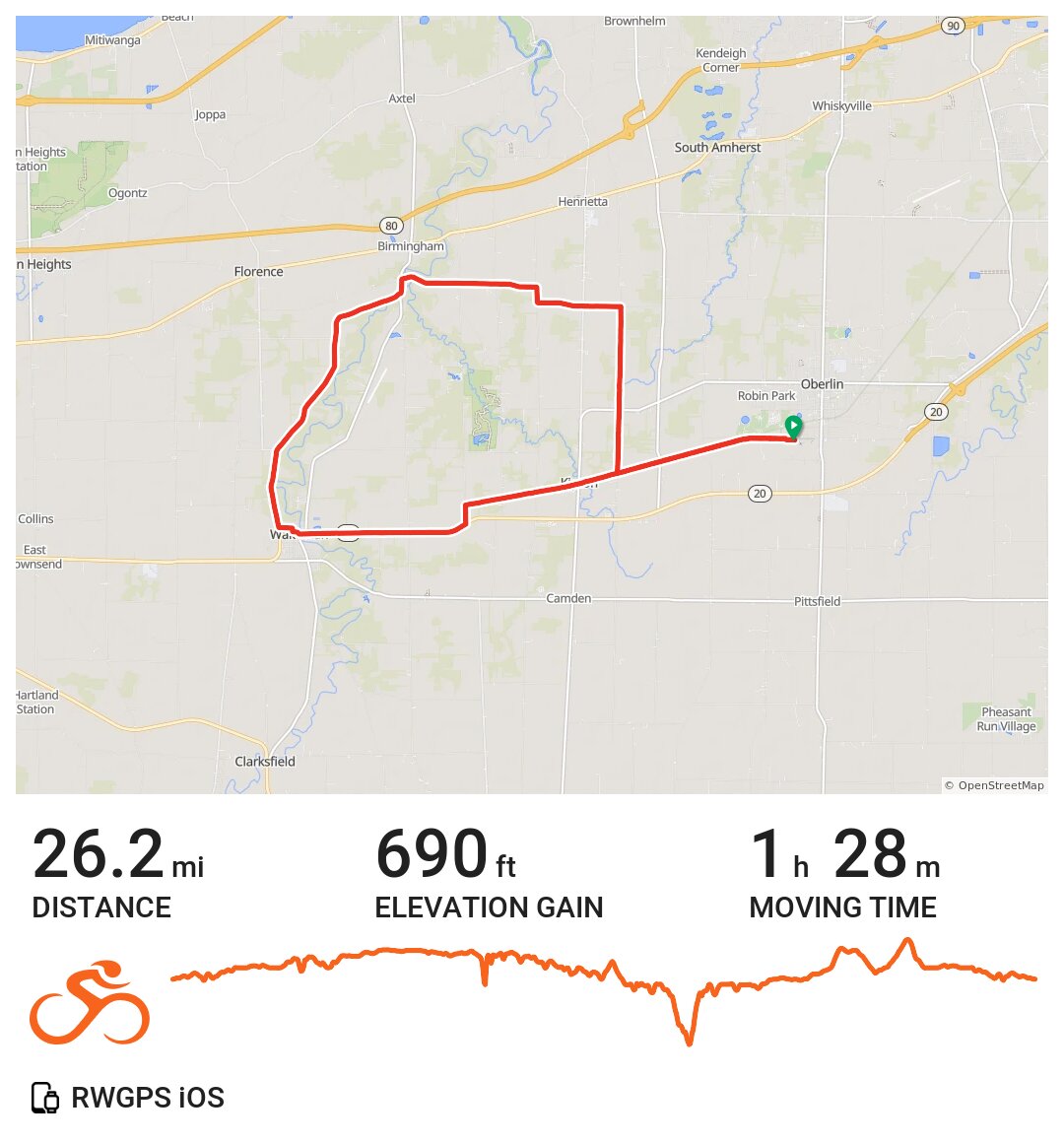 Solo Oberlin A bike ride in Lorain County, OH