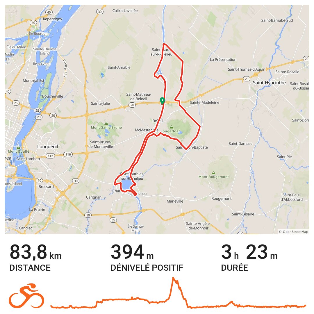 Chambly A bike ride in Beloeil, Québec