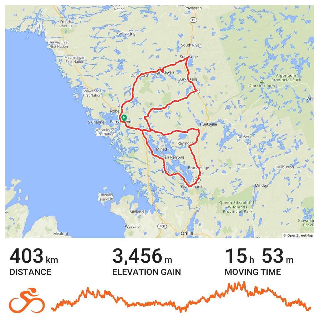 Parry Sound Loops 400 A bike ride in Parry Sound, Ontario