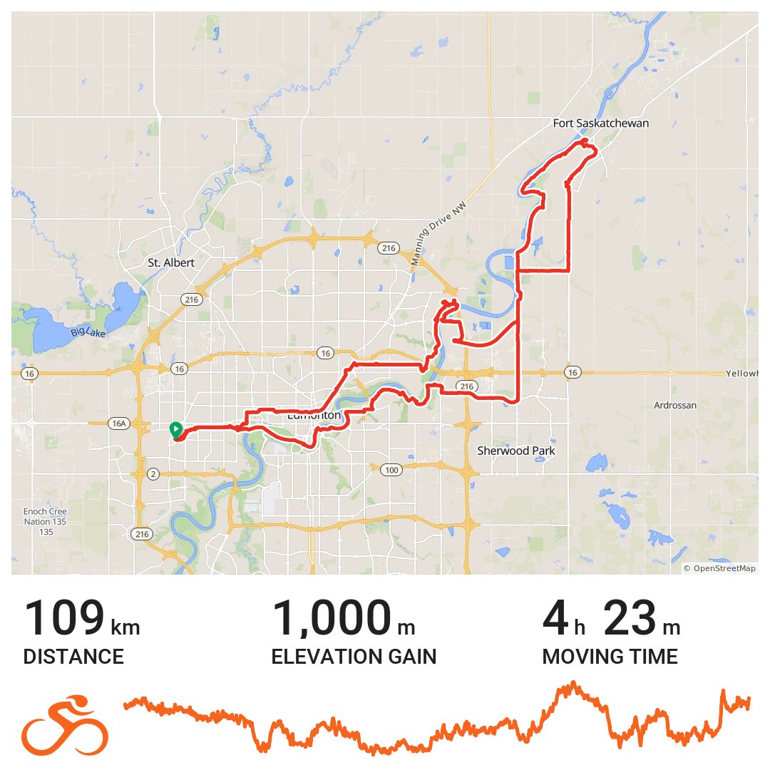 20200921 Cycle to Fort Saskatchewan A bike ride in Edmonton, Alberta