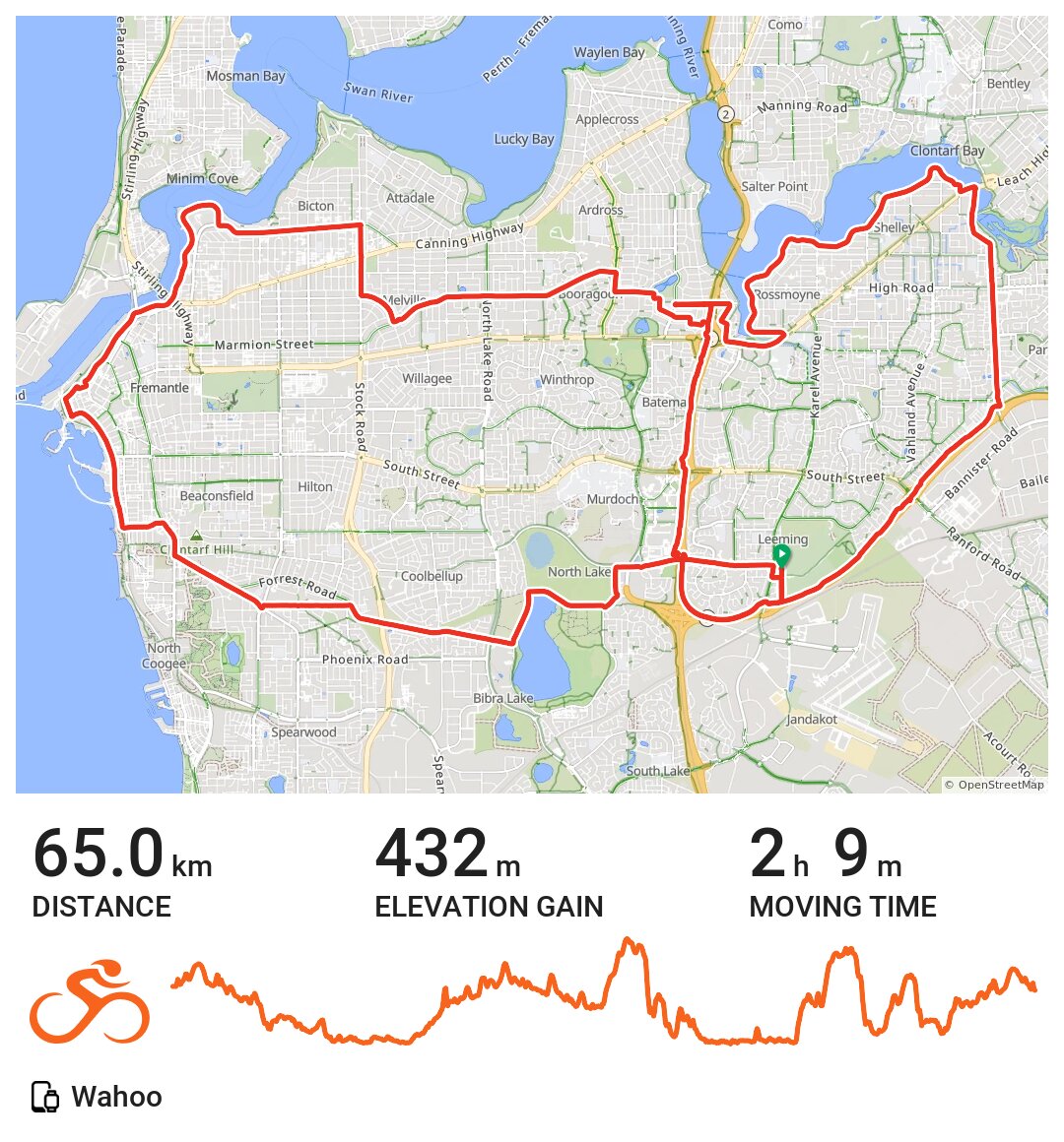 26/09/20 A bike ride in Perth, Western Australia