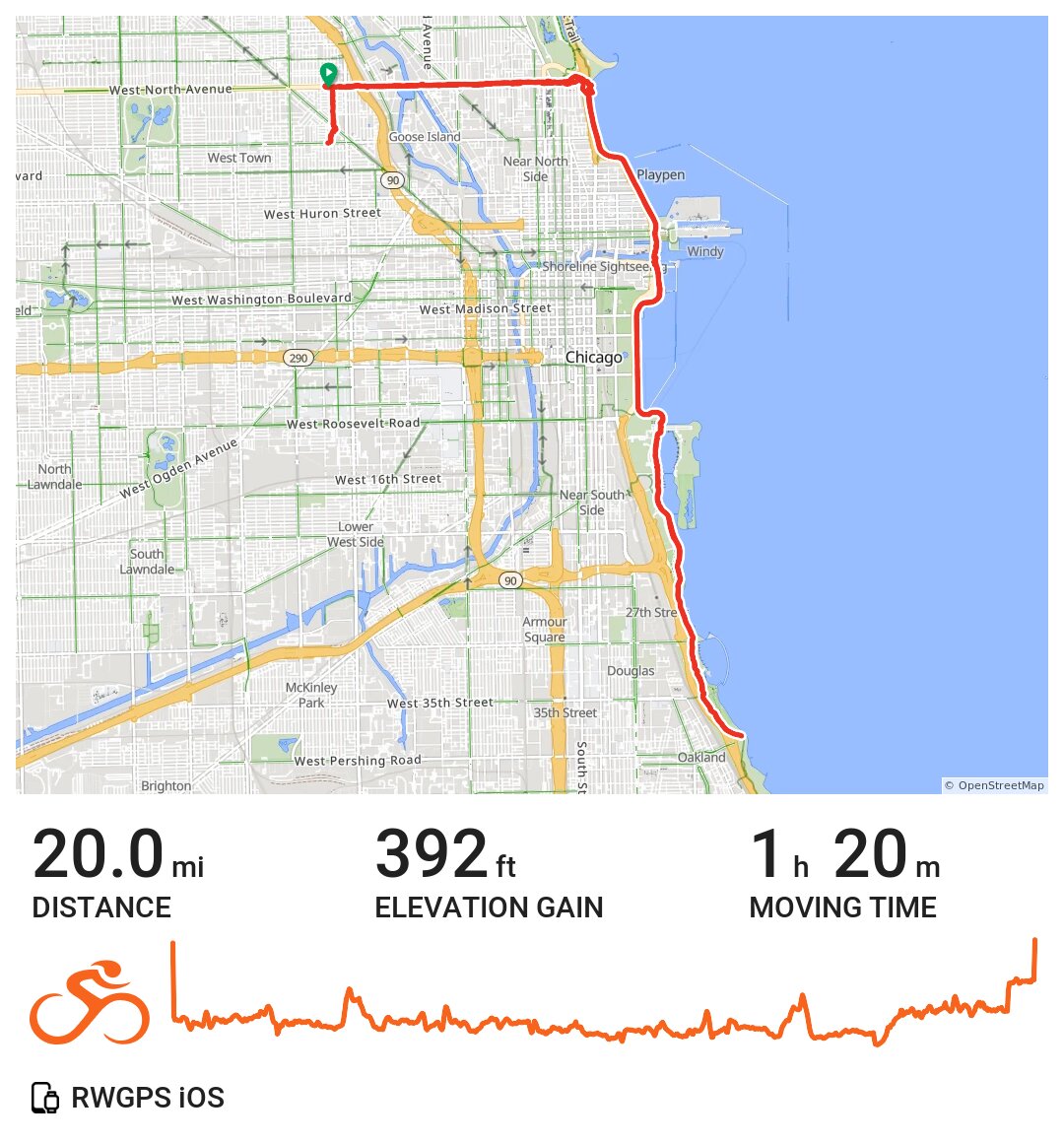 South A bike ride in Chicago, IL