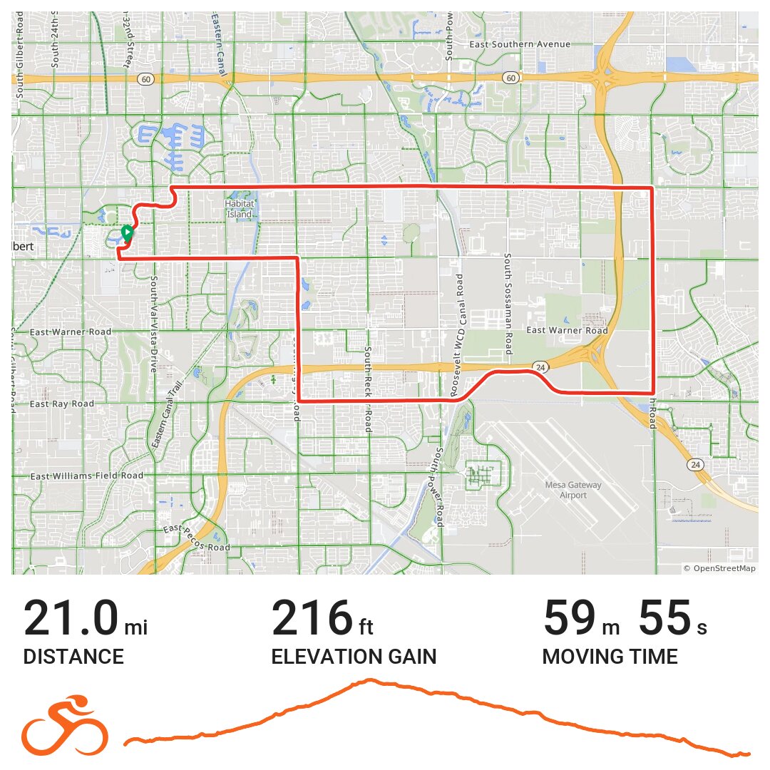10/06/20 A bike ride in Gilbert, AZ