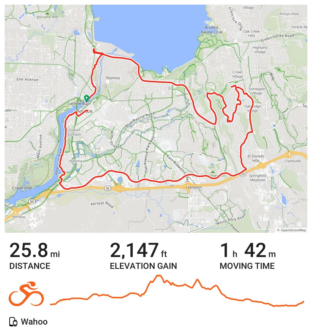 11/11/20 A bike ride in Folsom, CA