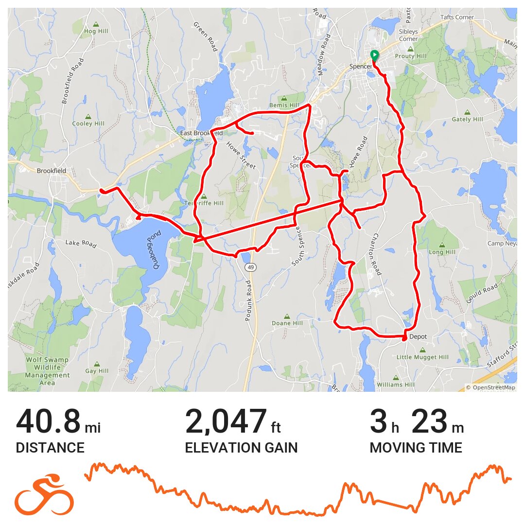 Lake Quaboag state boat ramp · Ride with GPS