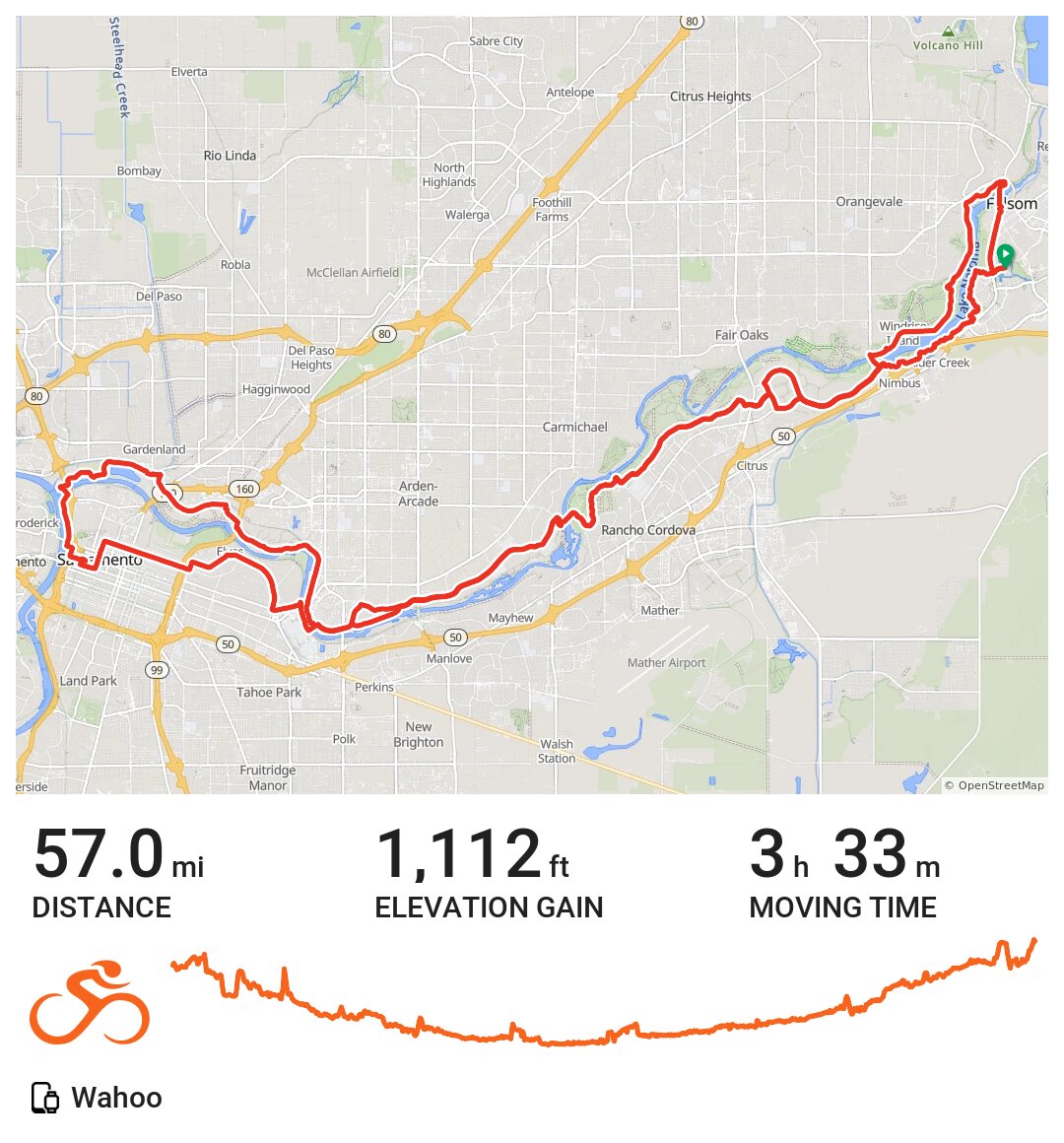 11/15/20 A bike ride in Folsom, CA