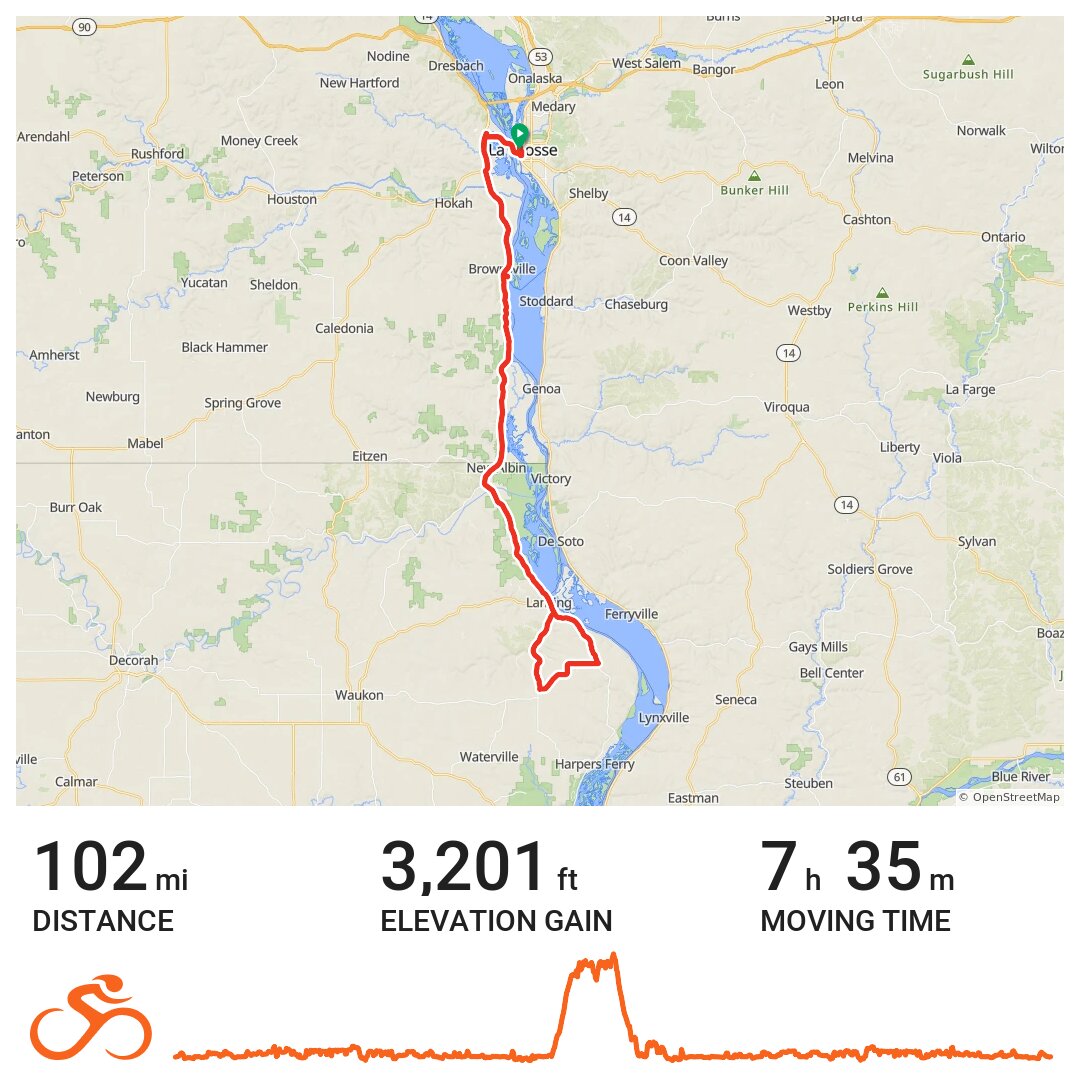 JDRF Ride to Cure T1D in La Crosse WI · Ride with GPS