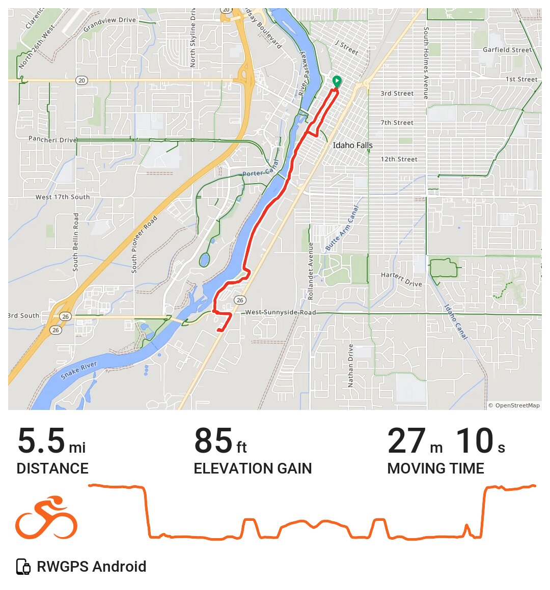 02/02/21 A bike ride in Idaho Falls, ID