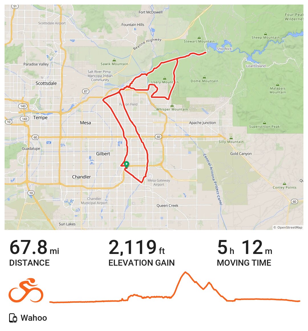 03/31/21 A bike ride in Gilbert, AZ