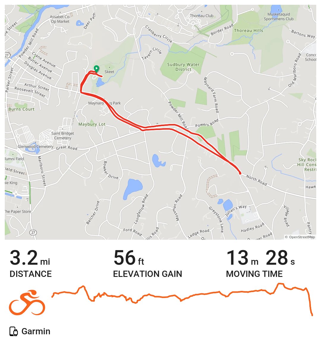 09/13/15 A bike ride in Maynard, MA