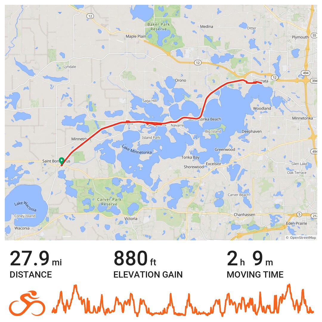 Dakota Rail Trail A bike ride in St. Bonifacius, MN