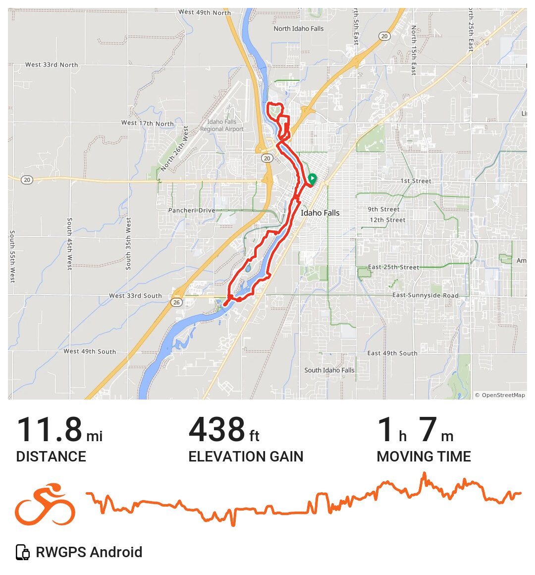 04/16/21 A bike ride in Idaho Falls, ID