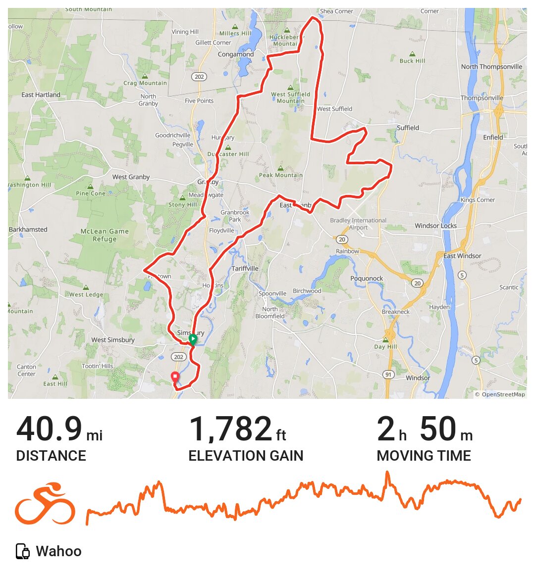 Simsbury 42 · Ride with GPS