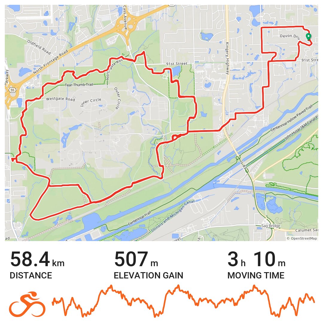 Waterfall Glen Trail Map Waterfall Glen A bike ride in Burr Ridge, Illinois