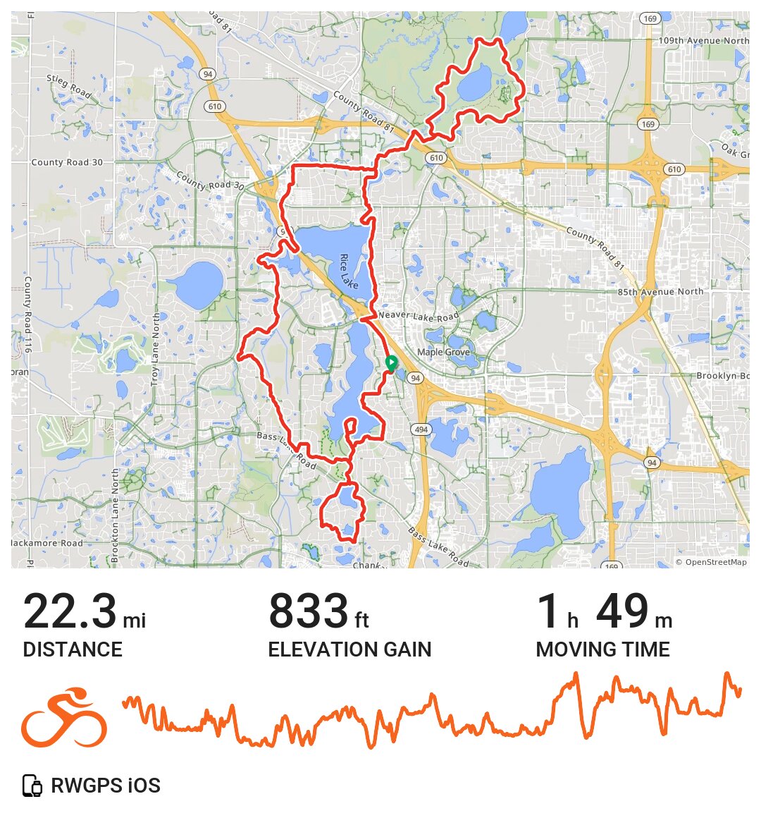 05/19/21 A bike ride in Maple Grove, MN