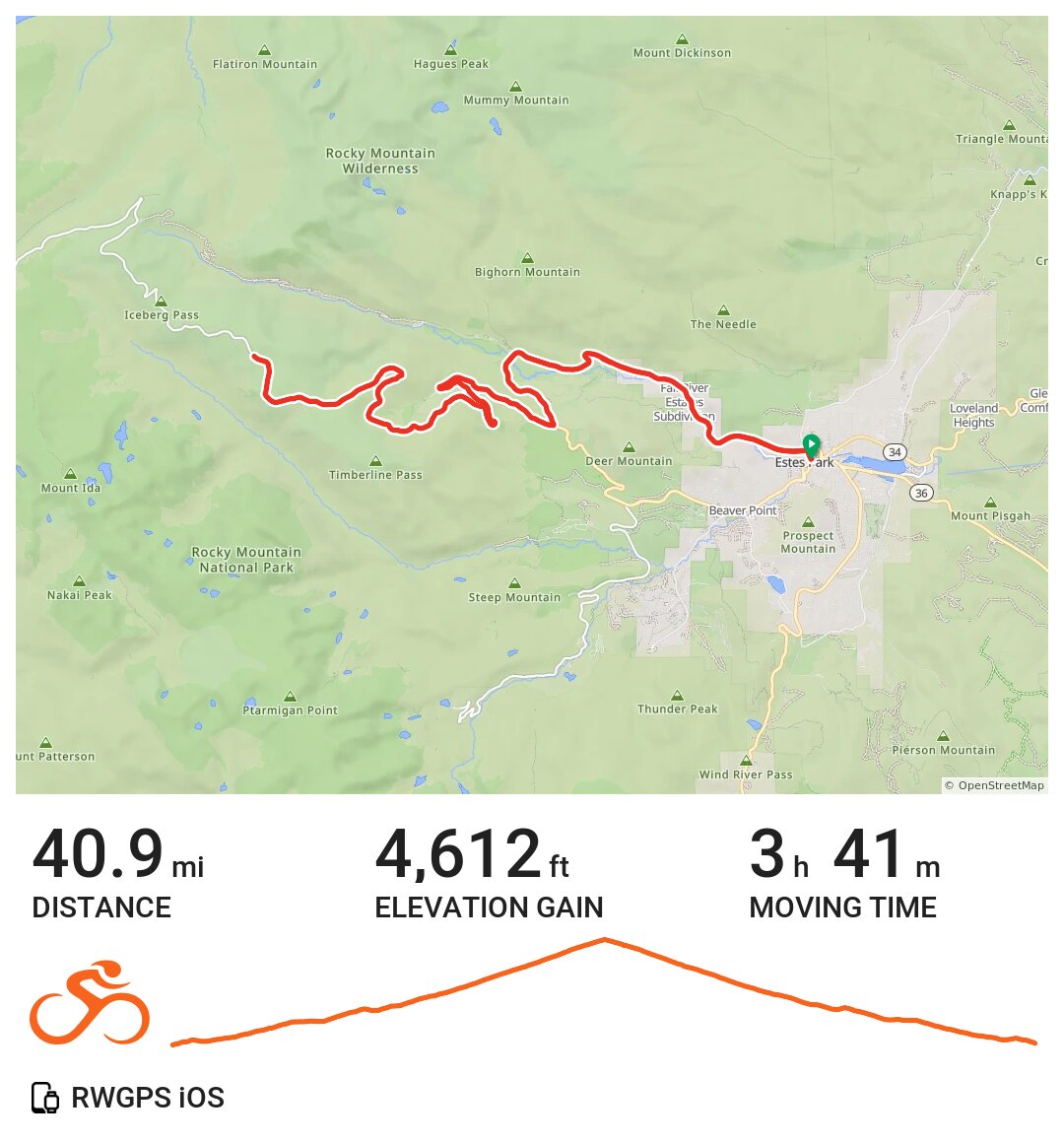 05/23/21 A bike ride in Estes Park, CO