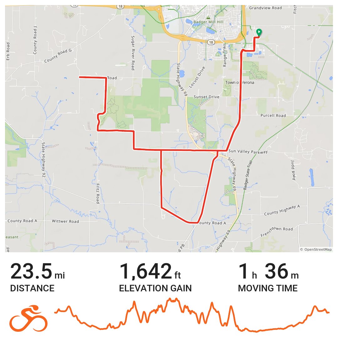 04/24/21 A bike ride in City of Verona, WI