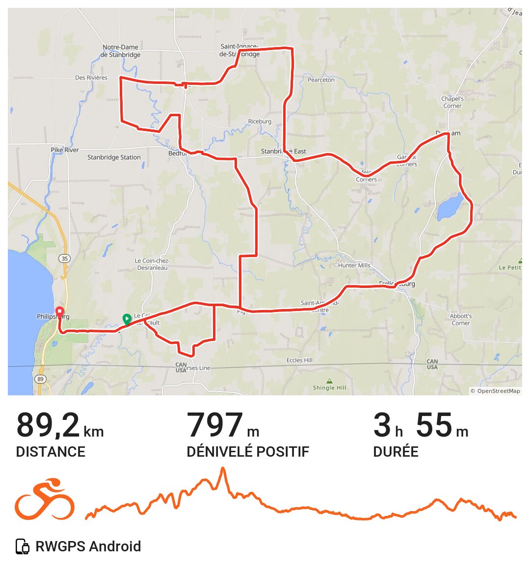 12/06/21 A bike ride in SaintArmand, Québec