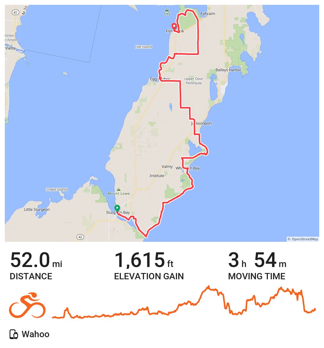 06/22/21 A bike ride in Sturgeon Bay, WI