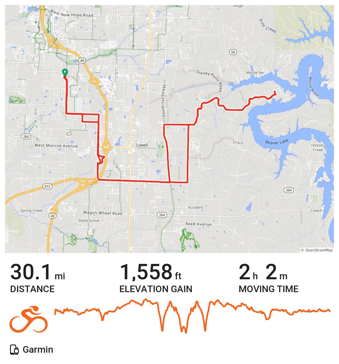06/24/21 A bike ride in Rogers, AR