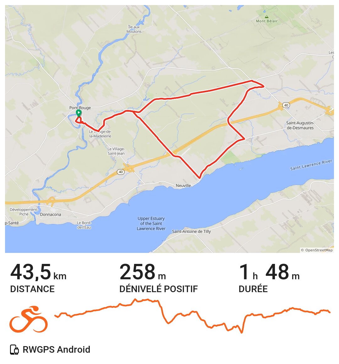 PontRouge StAugustin Neuville A bike ride in PontRouge, Québec