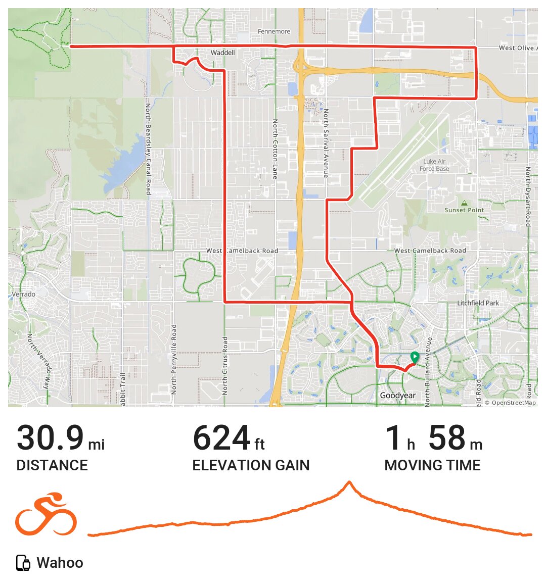 07/06/21 A bike ride in Goodyear, AZ