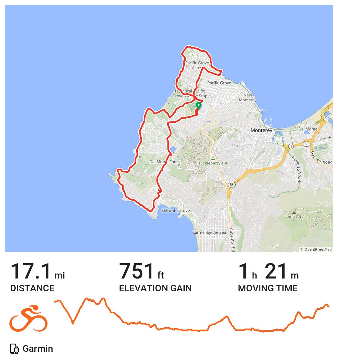 10/25/15 A bike ride in Pacific Grove, CA