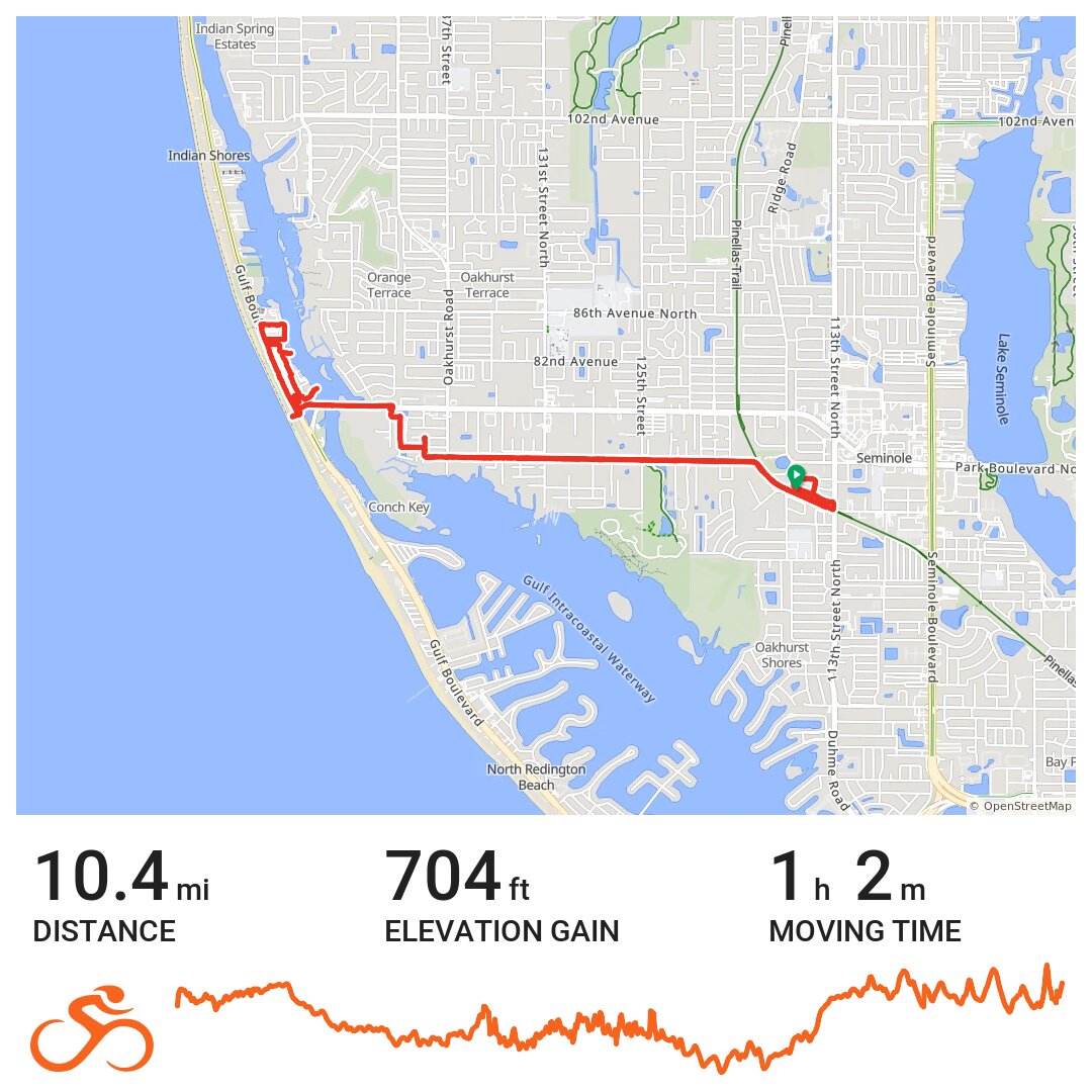 07/08/21 A bike ride in Seminole, FL